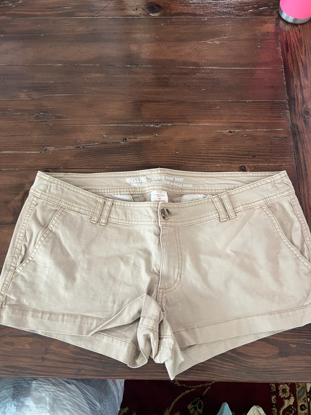 Mossimo Supply Co. Beige Low-Rise Cotton Shorts